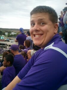 Brent Wehmeyer at k-state game