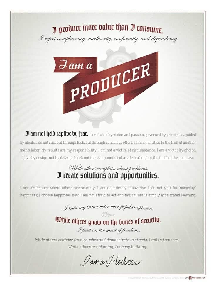 I Am A Producer - Producer's Manifesto