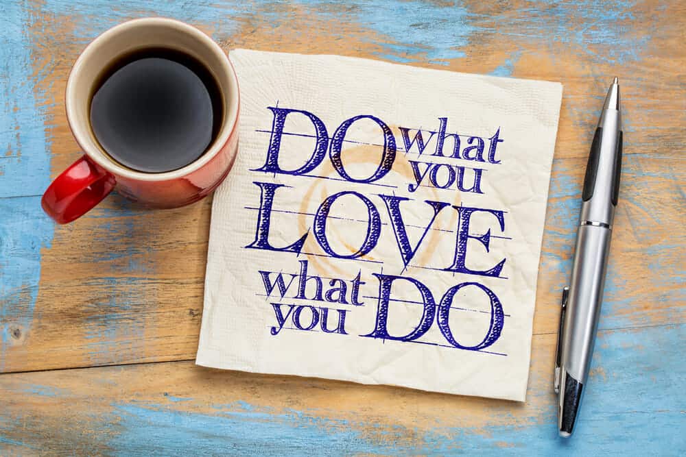 do what you love word abstract