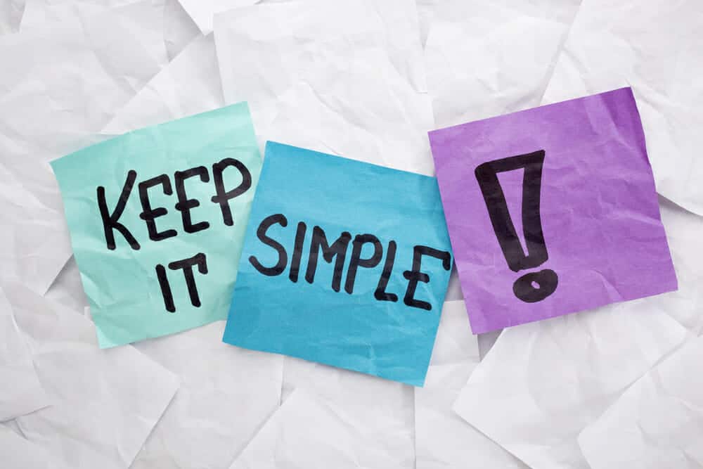 Keep It Simple on post it notes